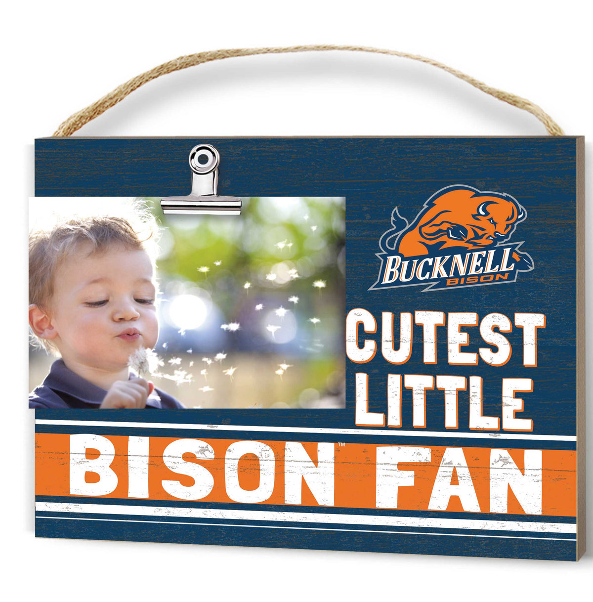 Jardine - Bucknell Bison 8'' x 10'' Cutest Little Team Logo Clip Photo Frame - Blue