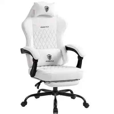 Dowinx - Ergonomic Gaming Chair with Lumbar Support, Reclining Computer Chair with High-Density Foam & Pocket Spring Cushion