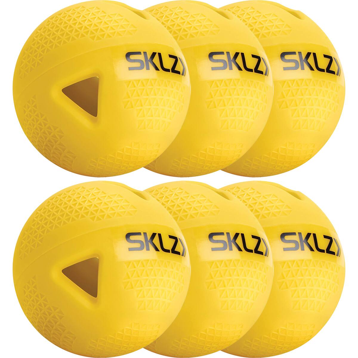 SKLZ - Premium Impact Practice Baseballs 6-Pack - Yellow
