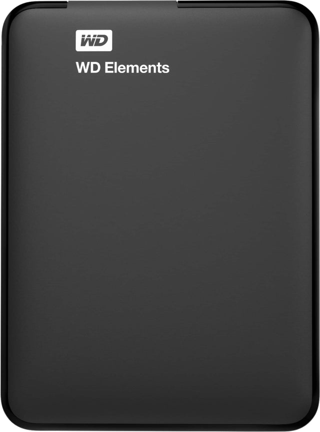 Front. WD - Elements 2TB External USB 3.0 Portable Hard Drive - Black.