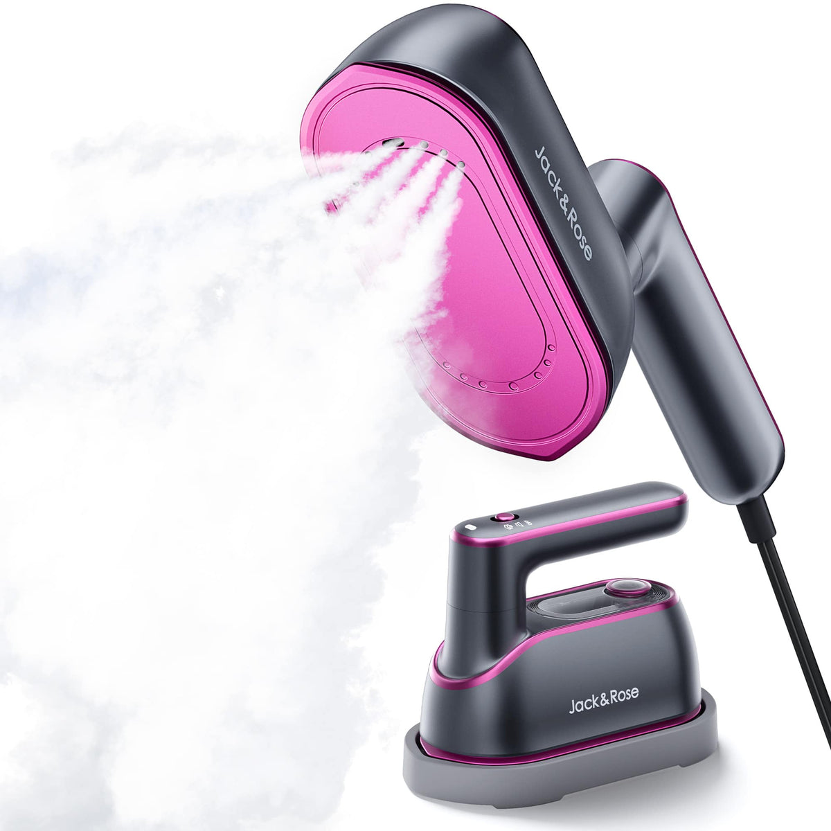 Oneisall - Handheld Clothes Steamer Iron: 1200W, 8S Fast Heat, Large Ceramic Panel,For Delicate Fabrics,Portable for Travel & Home