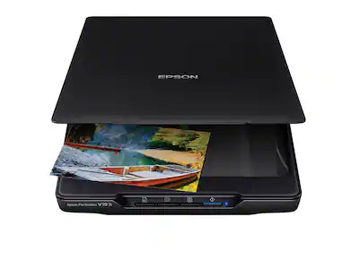 Epson - Perfection V19 II Color Photo and Document Flatbed Scanner