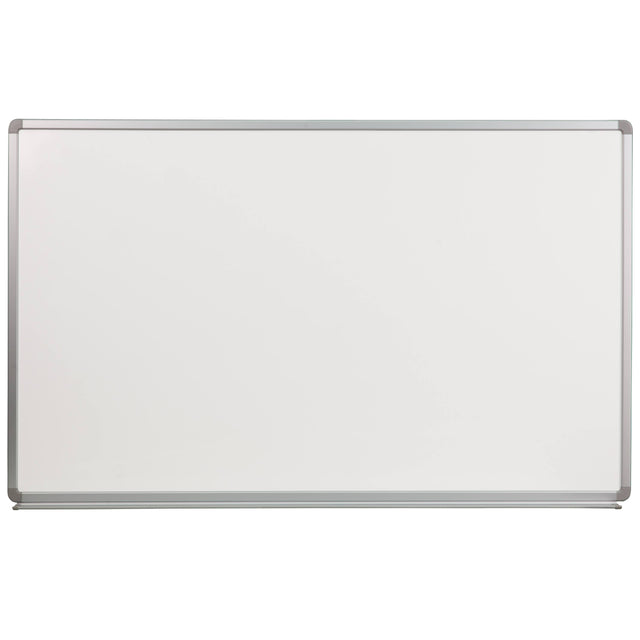 Front. Emma + Oliver - Porcelain Magnetic Dry Erase Marker Board Home School Restaurant - White.