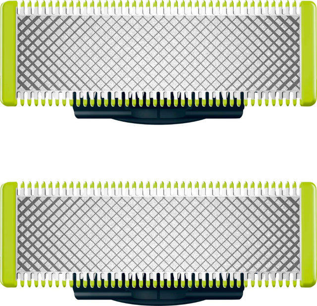 Angle. Philips Norelco - Philips Norelco OneBlade replacement blade 2 pack - Green/Silver.