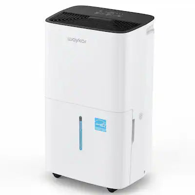 Waykar - 80 Pint Dehumidifier with Bucket and Auto Defrost 5,000 Sq. Ft. Energy Star for Bedroom and Basement
