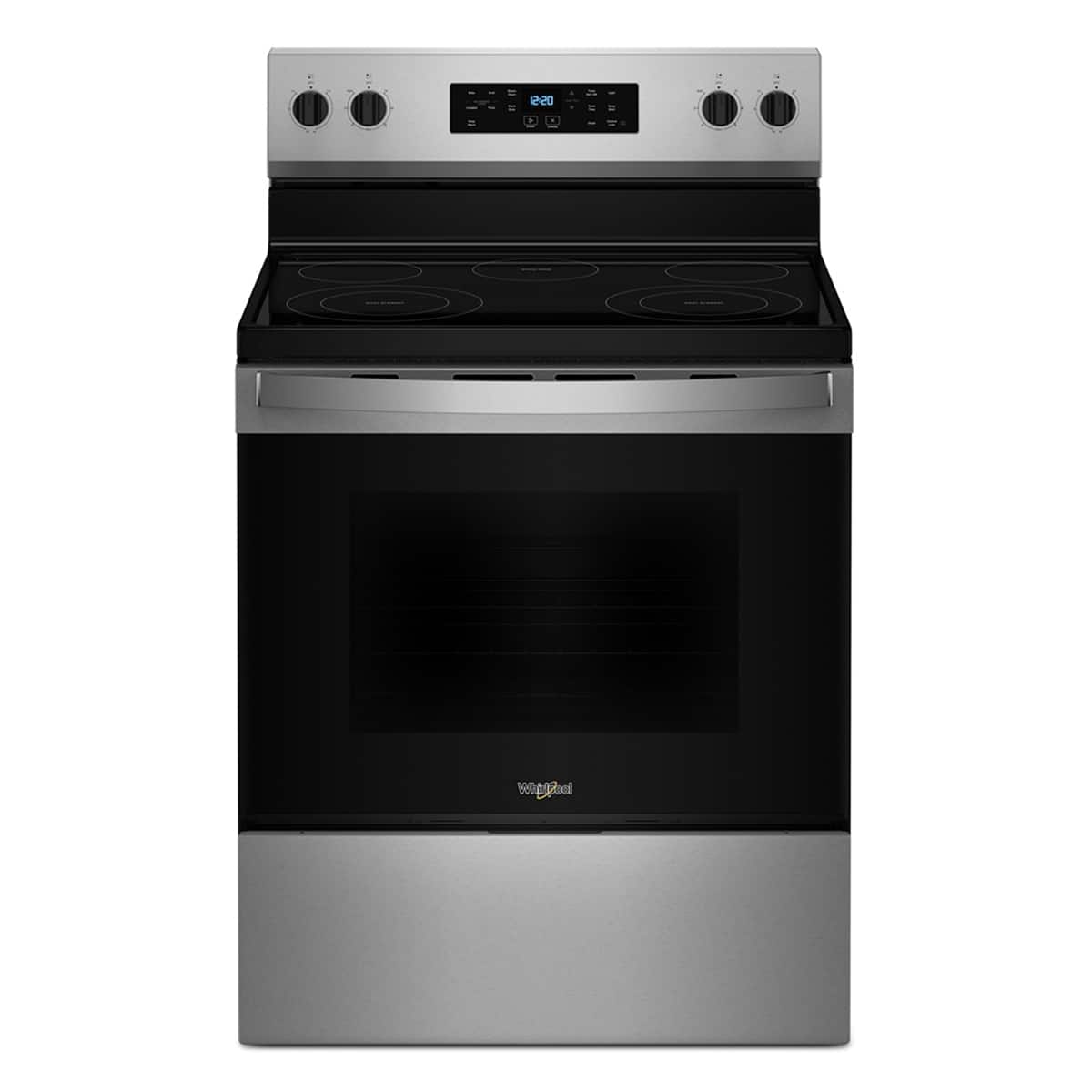 Whirlpool - 30 in. Wide 5 elements 5.3 cu. ft. Freestanding Electric Range with Cooktop Flexibility - Stainless Steel
