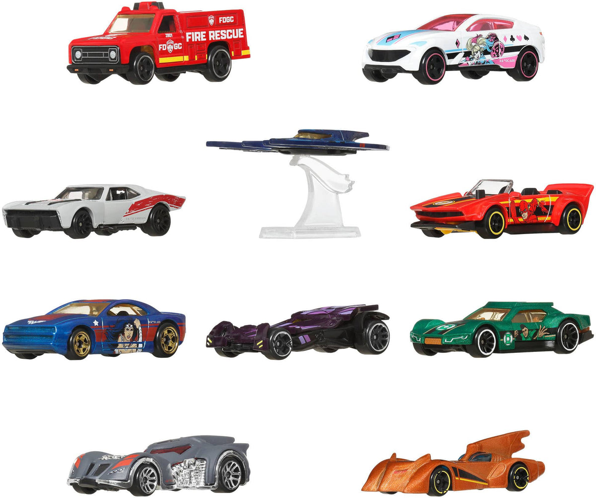 Hot Wheels - Batman-Themed 1:64 Scale Die-Cast Vehicle Set (10-Pack)
