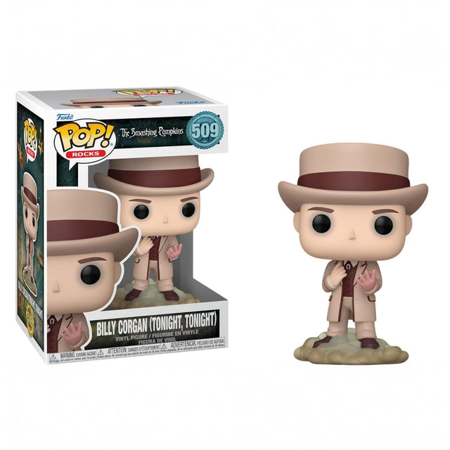 Funko Funko A POP! The Smashing Pumpkins 509 ROCKS  
BILLY CORGAN (TONIGHT, TONIGHT) FIGURINE EN VINYLE FIGURE / VINYL FIGURA DE VINIL  
ADVERTENCIA: PELIGRO DE ASFIXIA - ATTENTION: DANGER D'ETOUFFEMENT - ADVERTENCIA: PELIGRO DE ASFIXIA  
WARNING: CHOKING HAZARD - 15+