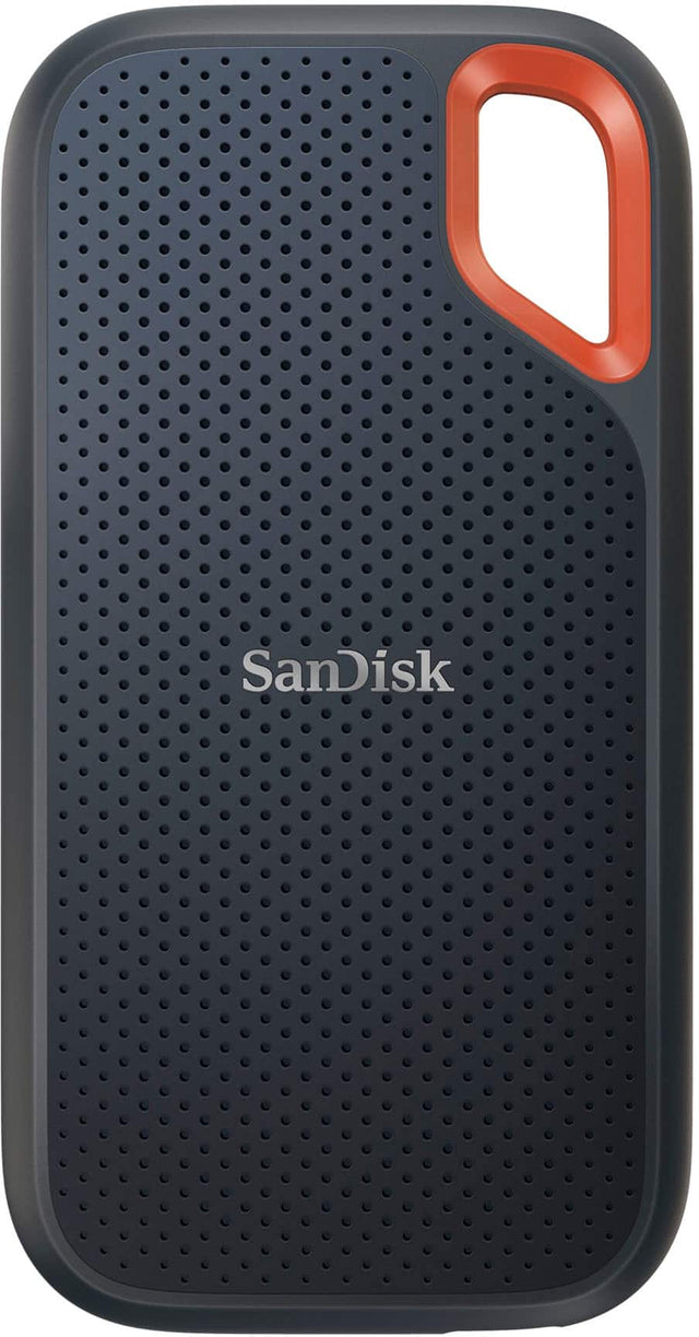 Front. SANDISK - Extreme Portable 8TB External USB-C NVMe SSD - Black.