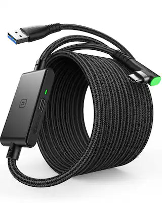INIU - Link Cable USB C Charger Cord for VR Headset [16ft] for Meta Quest 3s Oculus Quest 3/2/Pro Pico 4 PC VR Steam VR
