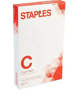 Staples - Copy Paper, 8.5" x 14", 20 lbs., 500 Sheets/Ream