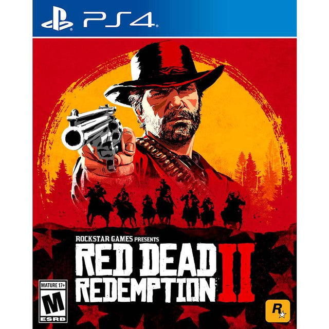 Rockstar Games presents Red Dead Redemption II, a mature 17+ game rated by the ESRB.
