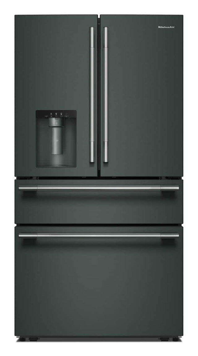 Front. KitchenAid - 36 in. Wide 29 cu. ft. French Door Refrigerator with Exterior Water and Ice and FreshChill Full- Refrigerated Drawer - Juniper.