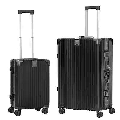 Oumilen - 2 Piece Aluminum Frame Luggage Set – 20" Carry On + 28" Checked, Spinner Wheels with TSA Lock