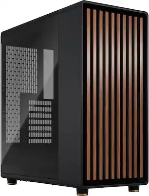 Fractal Design - North Charcoal Black Chassis with Walnut Front and Dark Tinted TG Side Panel Mid-Tower PC Case