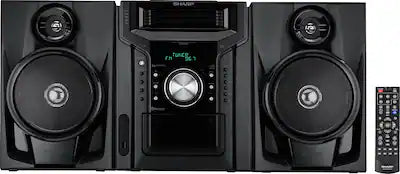 Sharp - 240W 5-Disc Mini Shelf System with cassette and Bluetooth