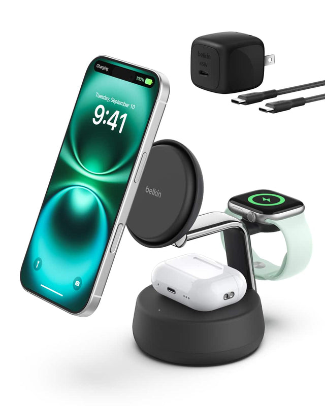 Charging 100%  
Belkin 45W  
Tuesday, September 10  
9:41  
Belkin