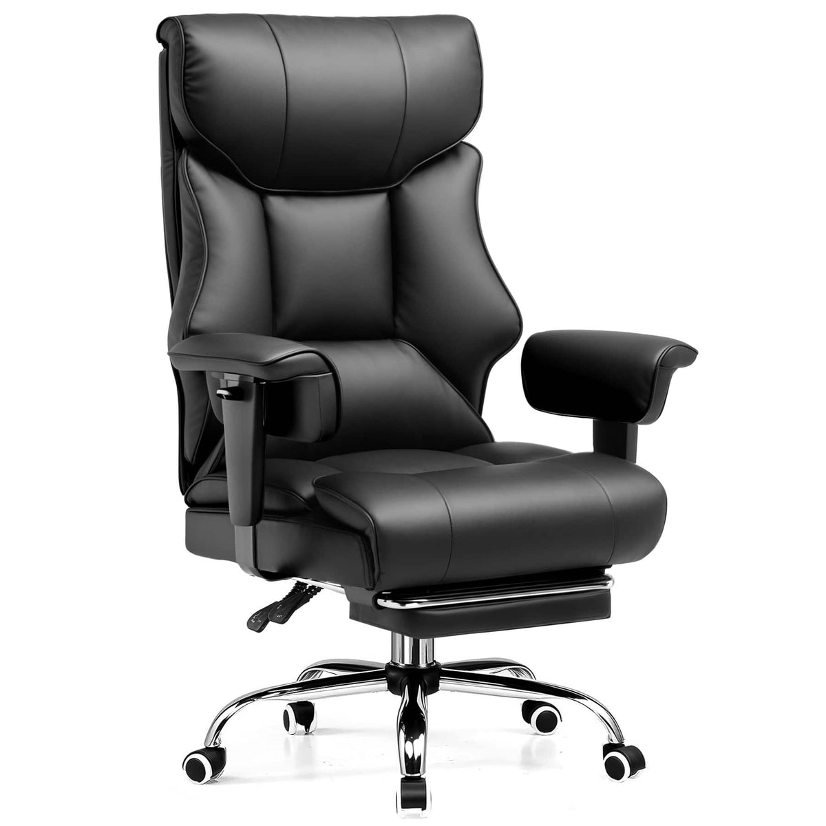 CloudRest Pro - Big and Tall Office Chair Faux Leather Ergonomic Executive Chair - Black