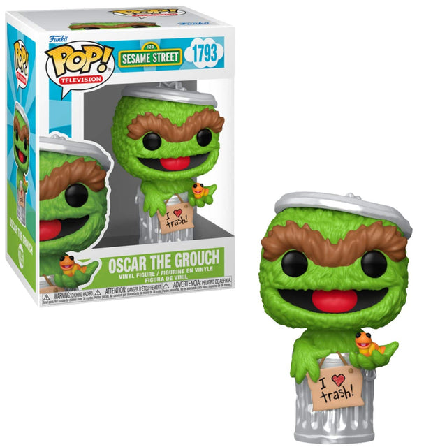 Cy Ttn Funko 123 P POP! SESAME STREET 1793 C TELEVISION I trash! B FODA OSCAR THE GROUCH FIGURINE EN VINYLE FIGURE / VINYL DE VINIL FIGURA PELIGRO DE ASFIA D'TUFFEMENT A ADVERTENCIA: - - - a a - DANGER -othing_totrae  - - HATARO A ATTENTION: - - . - . . - noigotac WARNING: CHKNE Pe -Om - - - - - a - W  . Sma a I trash!