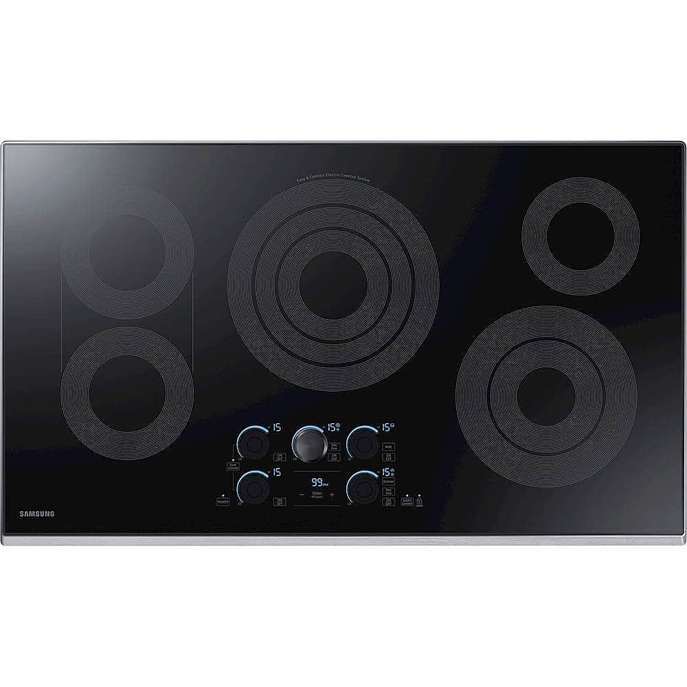 Samsung - 36" Electric Cooktop with WiFi and Rapid Boil - Stainless Steel