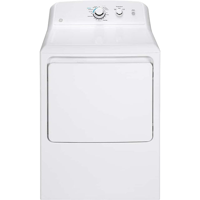 Front. GE - 6.2 Cu. Ft. 3-Cycle Electric Dryer - White.