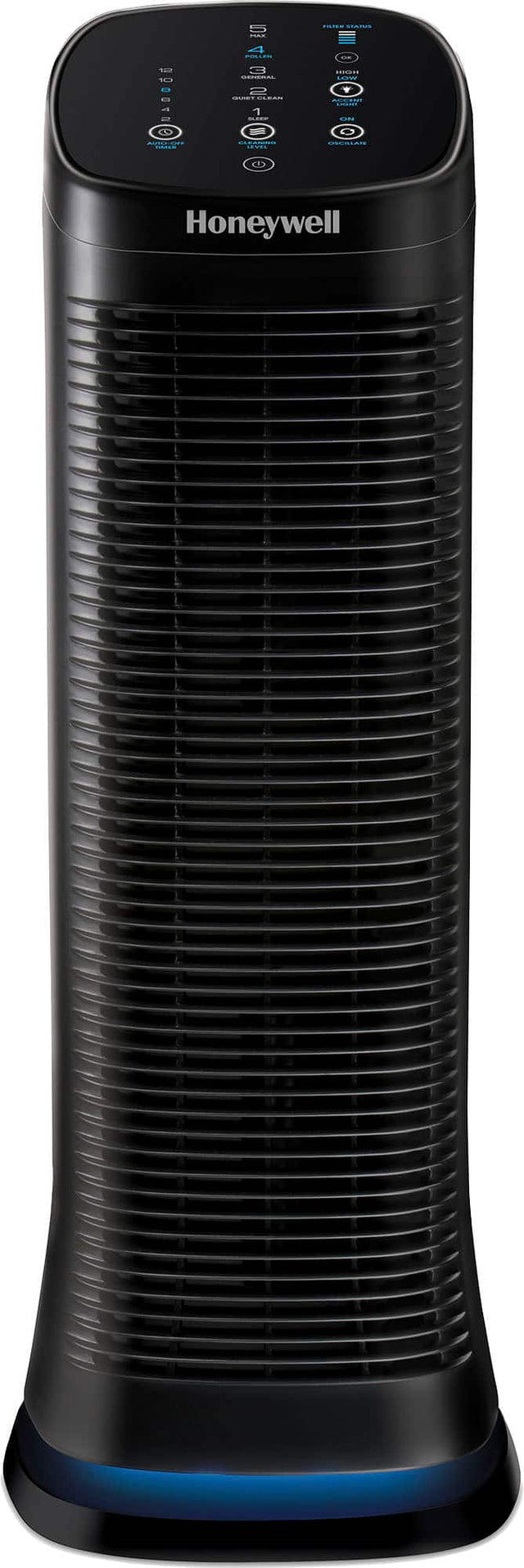 Front. Honeywell - HFD320 Air Genius 5 Air Purifier with Permanent Filter Large Rooms - Black.