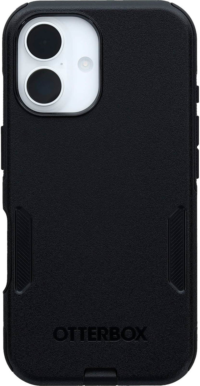 Front. OtterBox - Commuter Series Hard Shell for MagSafe for Apple iPhone 16 - Black.