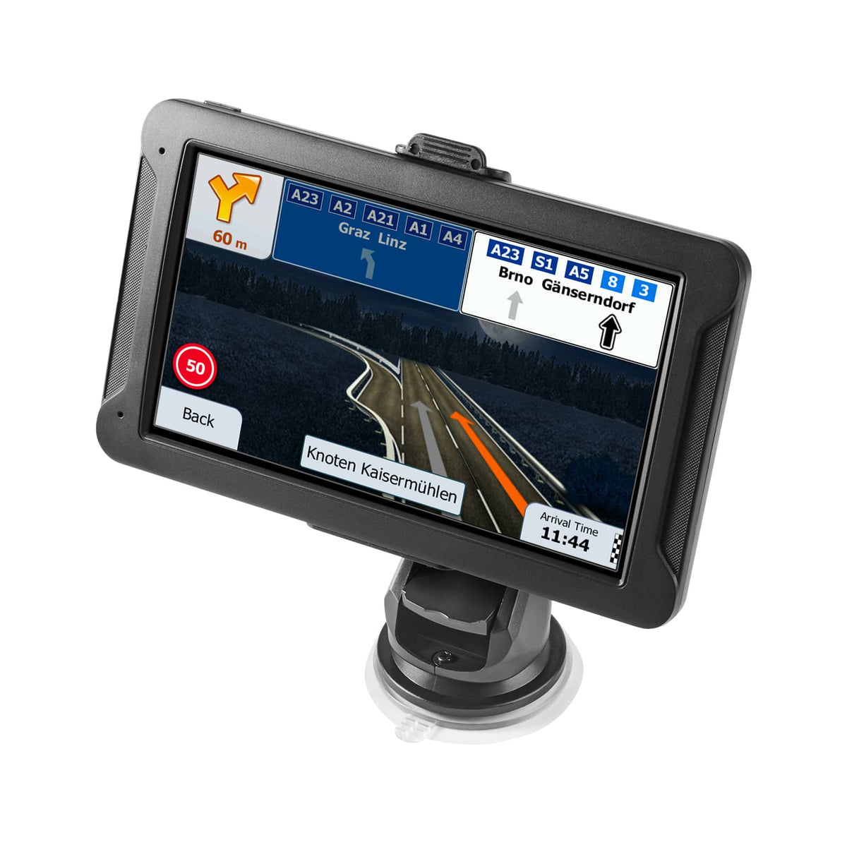 VEVOR - GPS Navigator for Car, 7 inch Touch Screen 16GB GPS Navigation System with Built-in Dash Cam - Black