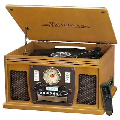 Victrola - Navigator 8-in-1 Classic Bluetooth Record Player with Turntable
