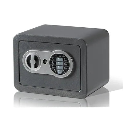 Locksworth - 0.25 Cubic Feet Electronic Digital Safe Box, Steel Money Safe Box for Home with Fireproof Money Bag for Cash
