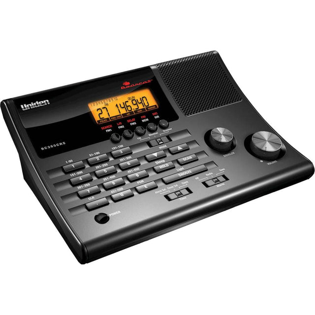 Left. Uniden - Alarm Clock Radio Scanner.