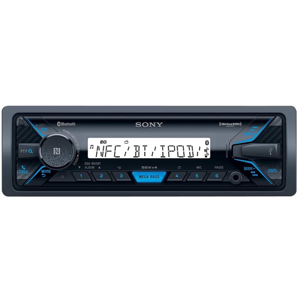 Sony - MARINE In-Dash Digital Media Receiver with Bluetooth - Satellite Radio - Black