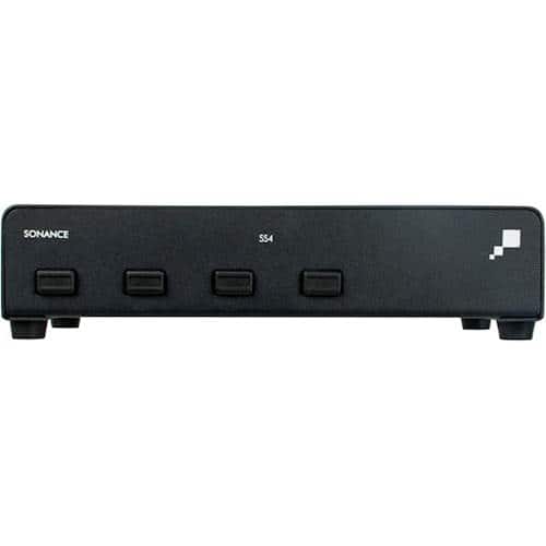 Front. Sonance - SS4 - 4 Pair Stereo Speaker Selector (Each) - Black.