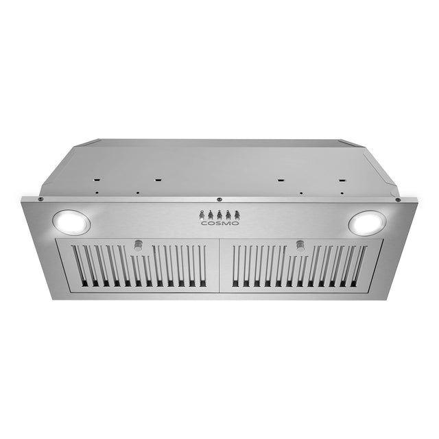 Front. COSMO - COS-30IRHP 30 in. Lumin Collection 380 CFM Ducted Insert Range Hood, Button Controls, LED Lights - Stainless Steel.