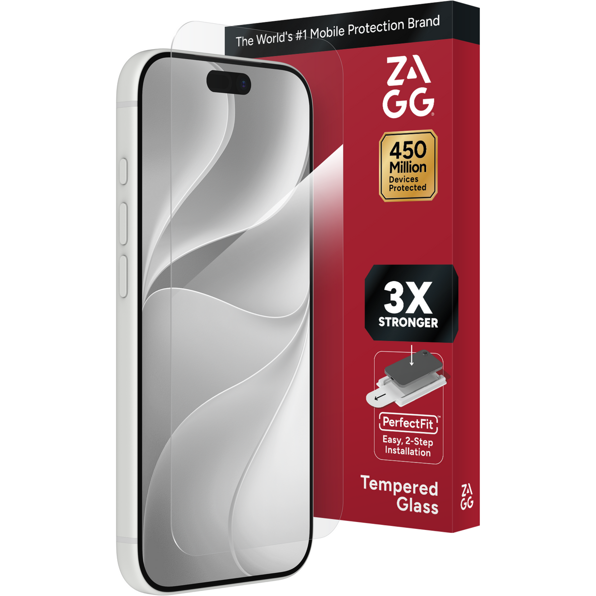 ZAGG - Glass+ Defense Screen Protector for Apple iPhone 18 Pro / iPhone 17 Pro - Clear