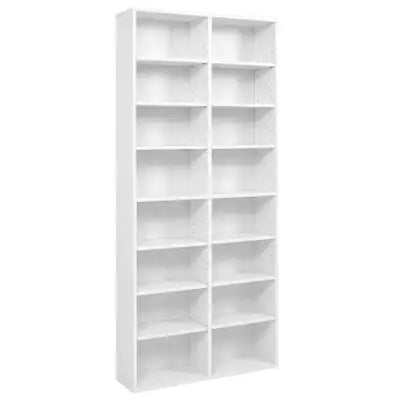 Costway - 1 PCS 16-Cube Bookcases CD Storage Rack 54" Freestanding Display Cabinet with 12 Adjustable Shelves
