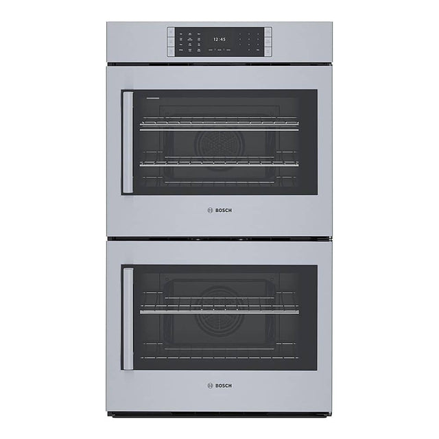 Front. Bosch - Benchmark Series 29.8" Built-In Electric Convection Double Wall Oven - Stainless steel.