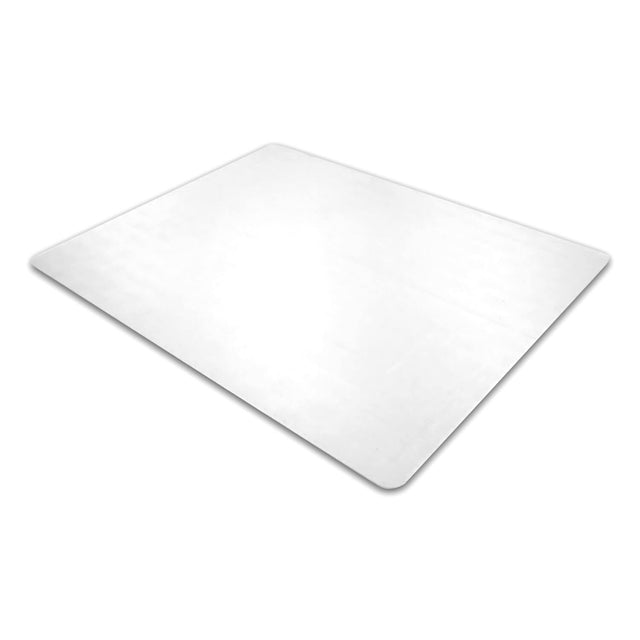 Front. Floortex - Valuemat Plus Polycarbonate Rectangular Chair Mat for Low Pile Carpets - 48" x 60" - Clear.