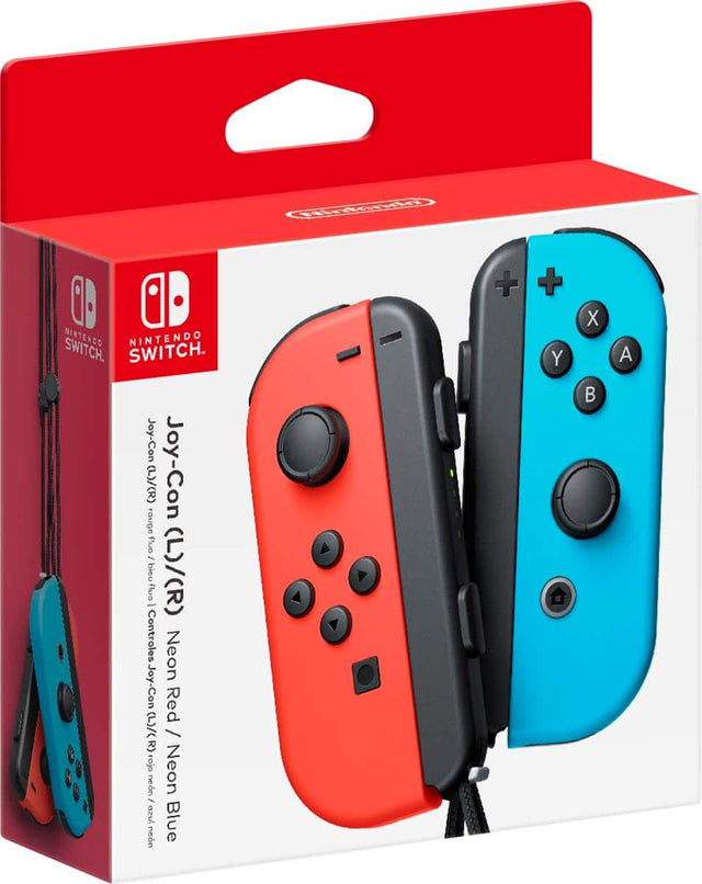 Angle. Nintendo - Joy-Con (L/R) Wireless Controllers for Nintendo Switch - Neon Red/Neon Blue.