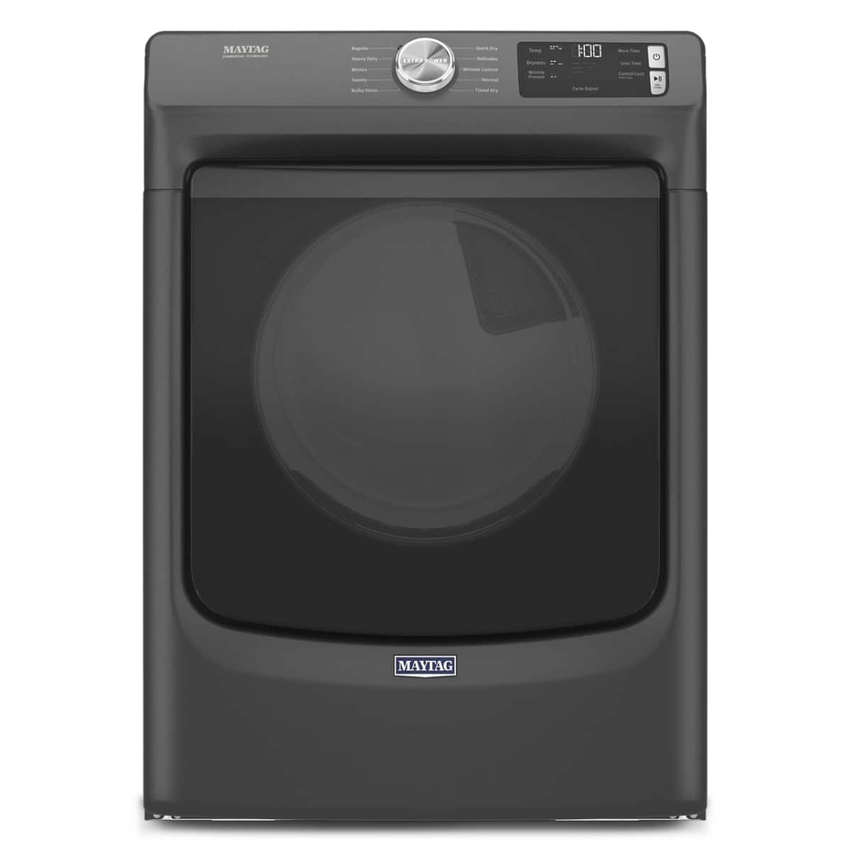 Maytag - 7.3 Cu. Ft. Stackable Electric Dryer with Extra Power Button - Volcano Black