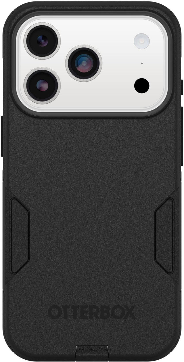 Front. OtterBox - Commuter Series Hard Shell for Apple iPhone 18 Pro and Apple iPhone 17 Pro - Black.