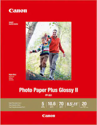 Canon - PP-301 Photo Plus II High-Glossy Photo 8.5" x 11.02" 20-Count Paper