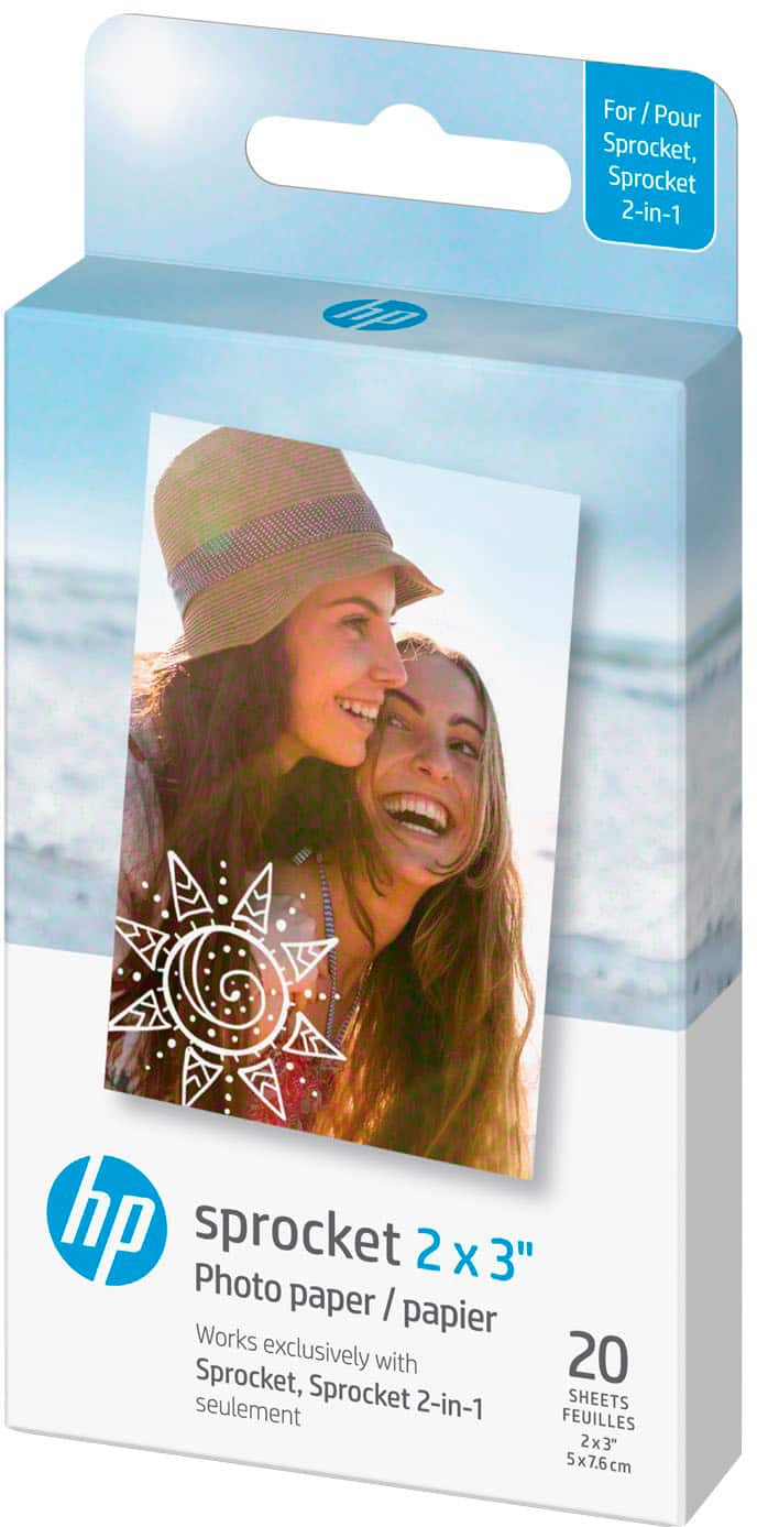 HP - Sprocket 2" x 3" Premium Sticky-Backed Zink Photo Paper - White