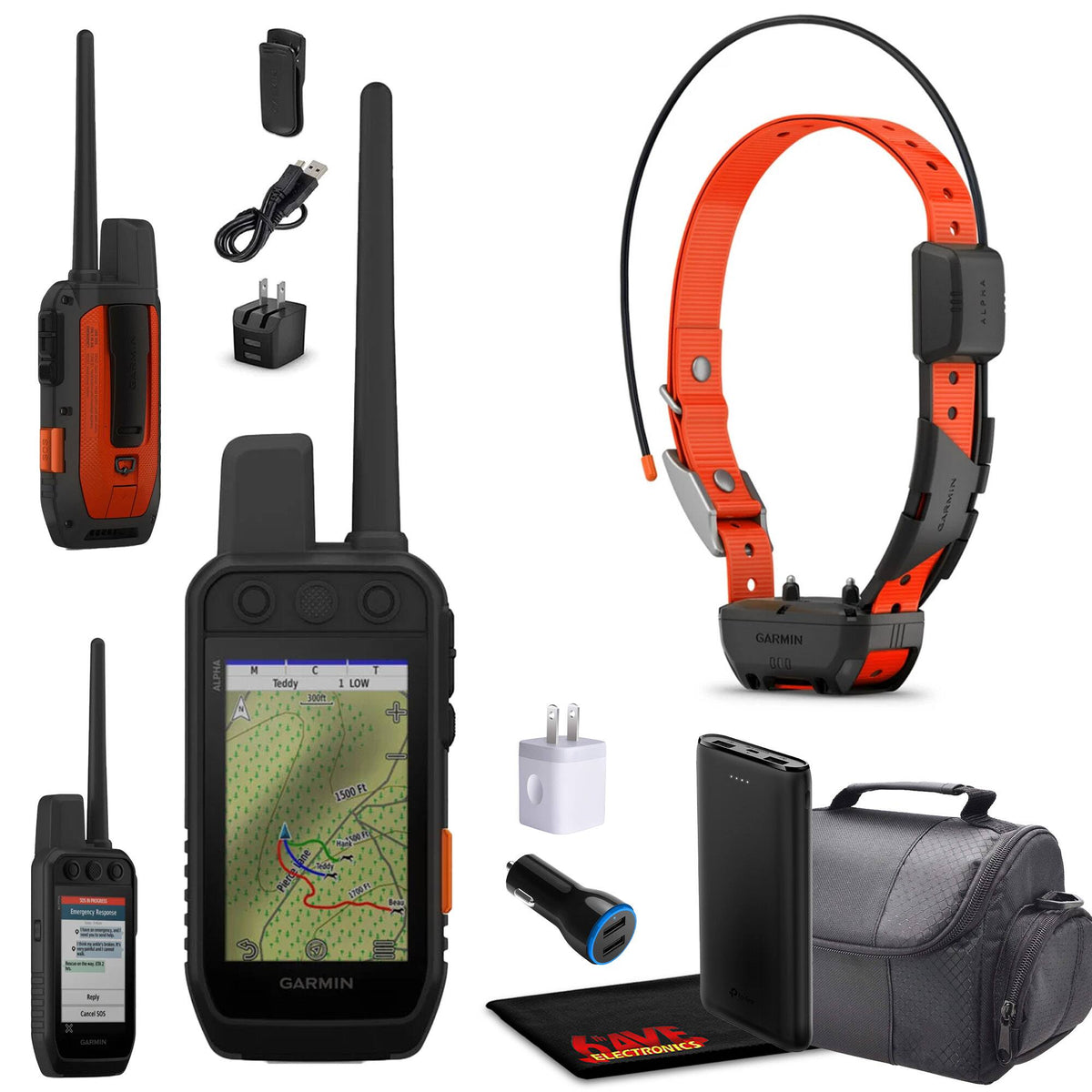 Garmin - Alpha 300i GPS Dog Tracking Bundle with TT25 Collar - Black
