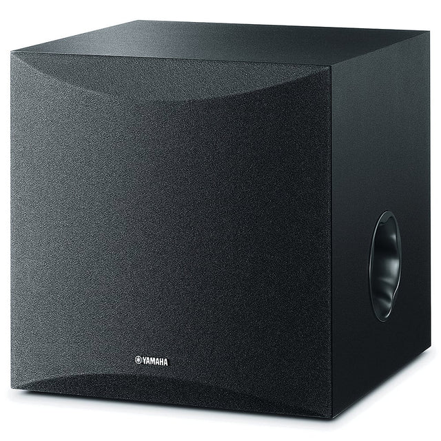 Front. Yamaha - 8-Inch 100-Watt-Max Powered Subwoofer - Black.