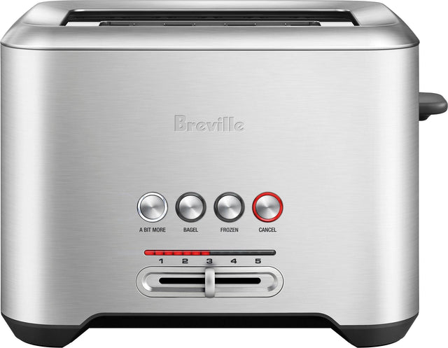 Front. Breville - the Bit More 2-Slice Extra-Wide and Deep Slot Toaster - Stainless Steel.