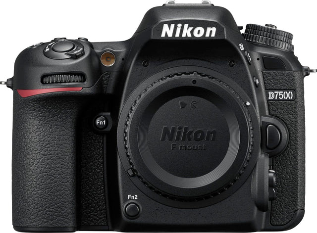 Front. Nikon - D7500 DSLR 4K Video Camera (Body Only) - Black.