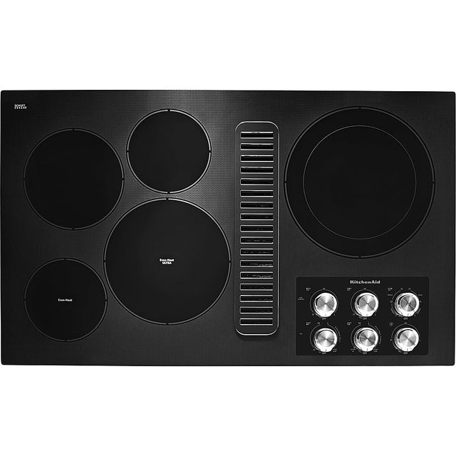 Front. KitchenAid - 36" Electric Cooktop - Black.