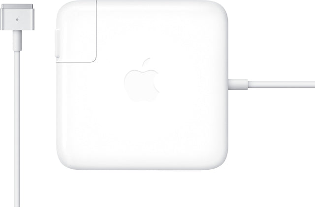 Front. Apple - 85W MagSafe 2 Power Adapter with Magnetic DC Connector - White.