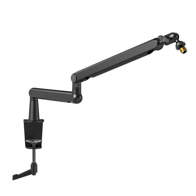 Front. FIFINE - FIFINE Suspension Scissor Microphone Stand Boom Arm - Desk Clamp, Screw Adapter, Cable Management, Streaming & Gaming - BLACK.